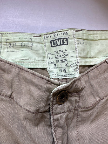 baggy khaki levi’s cargo shorts