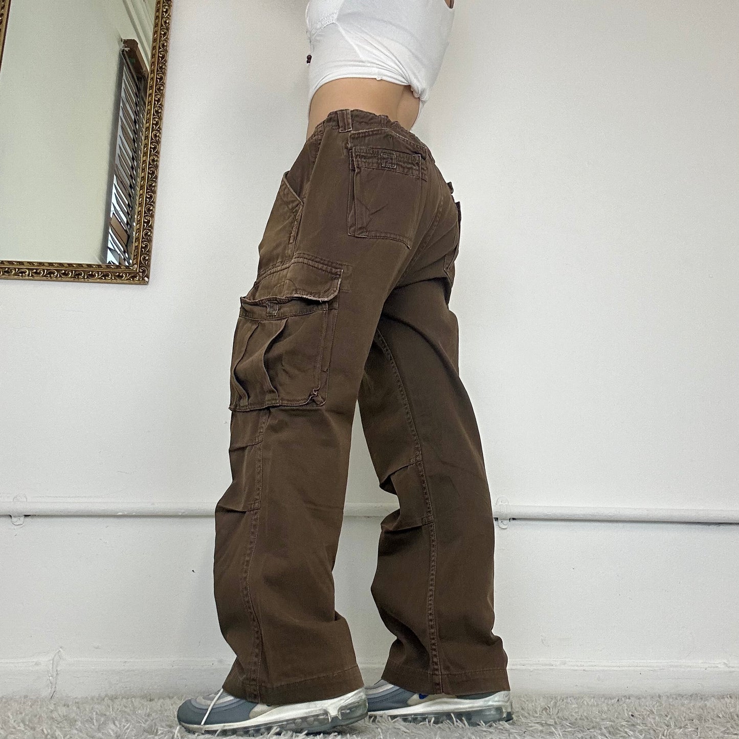 vintage brown cargo trousers