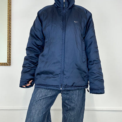 vintage nike navy puffer jacket