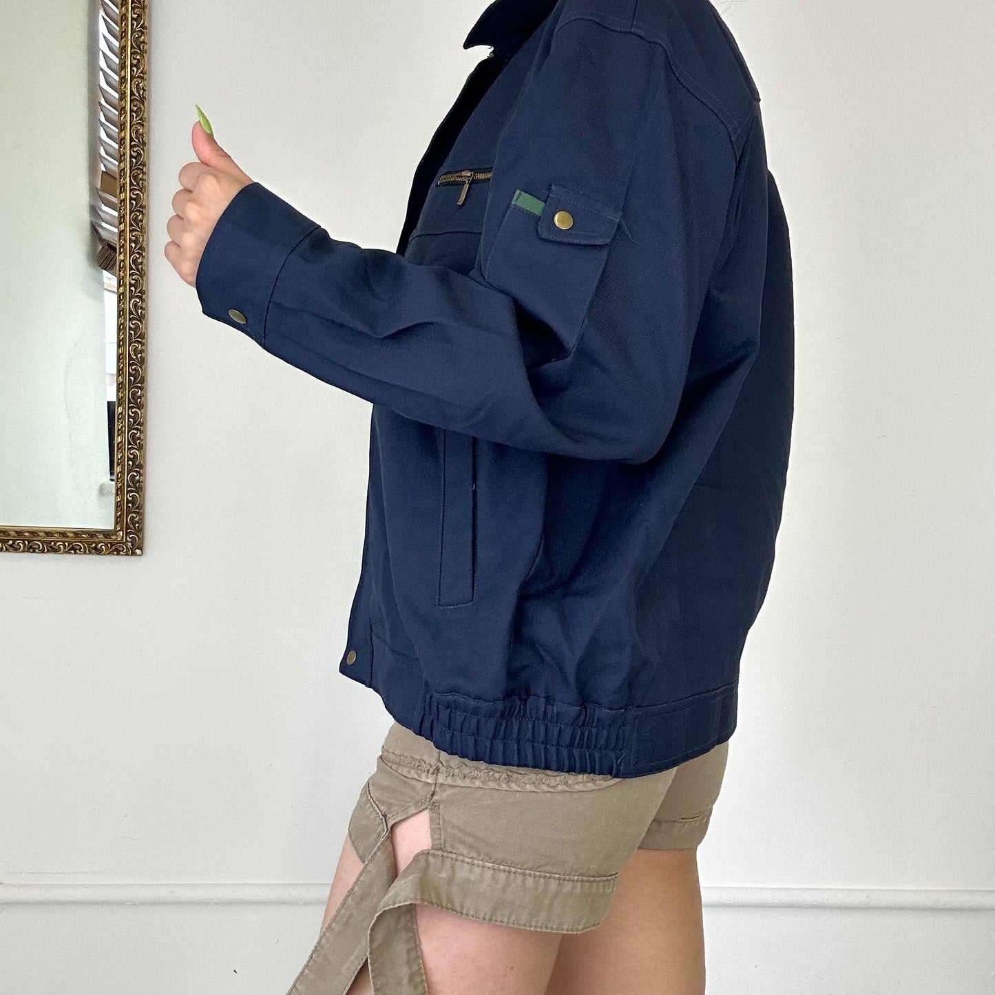 lightweight navy utility jacket