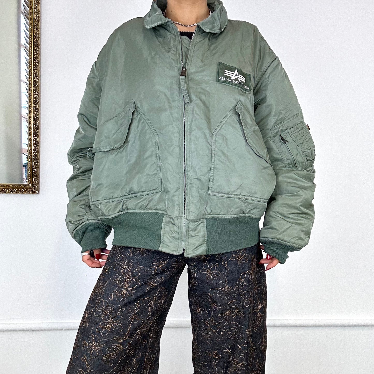 true vintage alpha bomber jacket