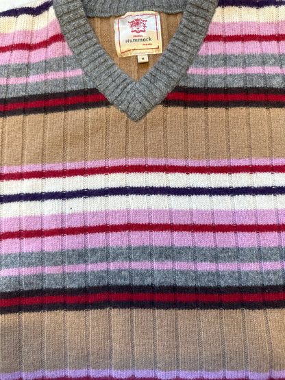 colourful striped sweater vest