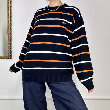 lacoste stripe jumper