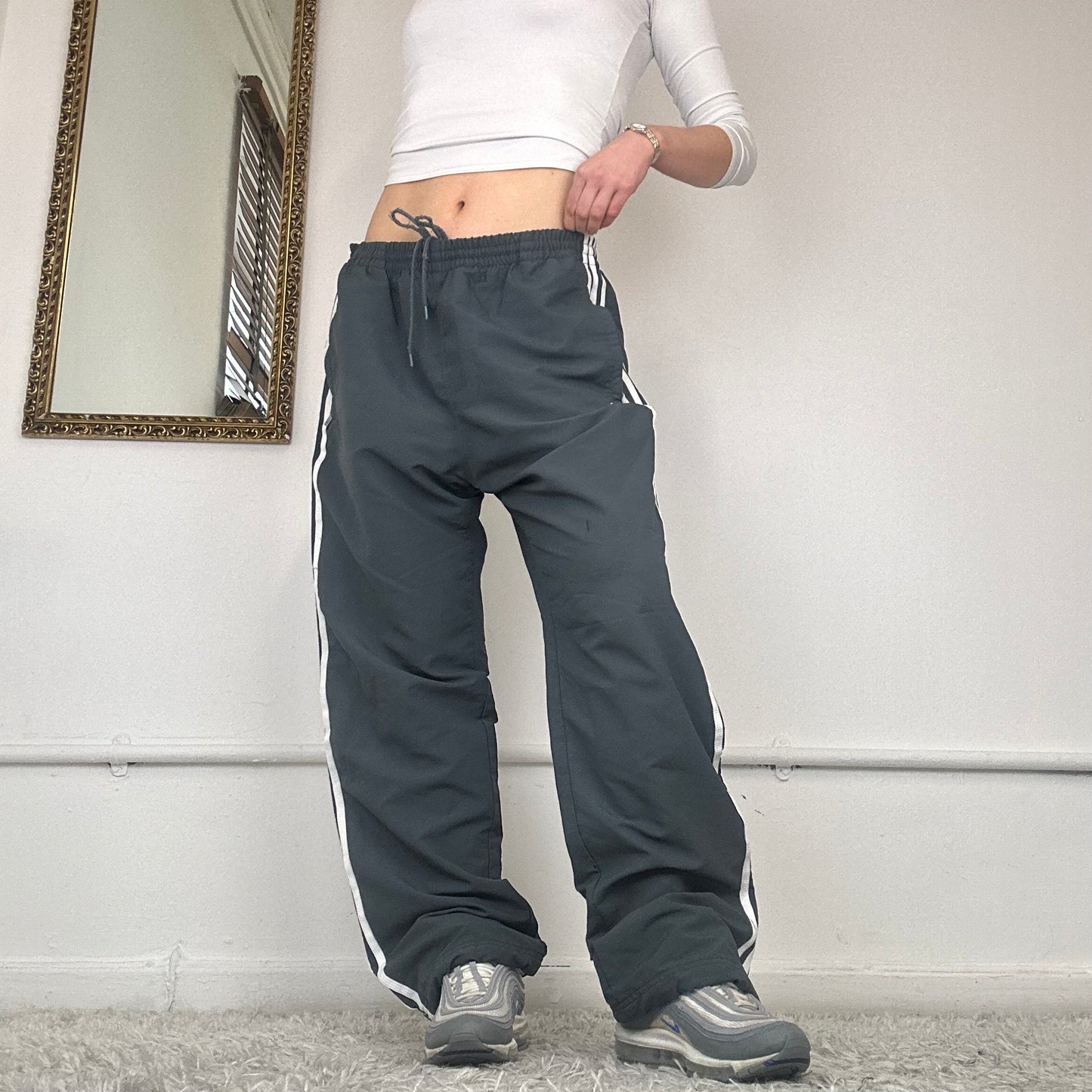 wide leg adidas tracksuit bottoms