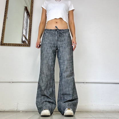 2000's wide leg pinstripe trousers