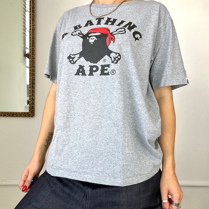 BAPE grey baggy tshirt