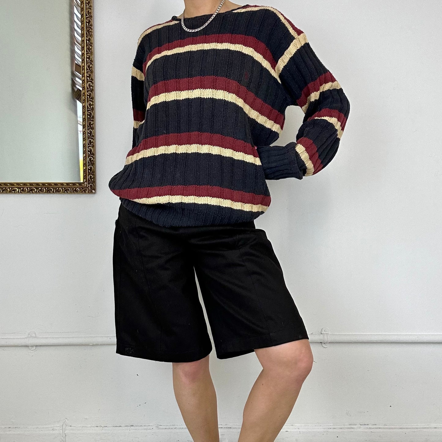 vintage multicolour striped knitted  jumper by ralph lauren