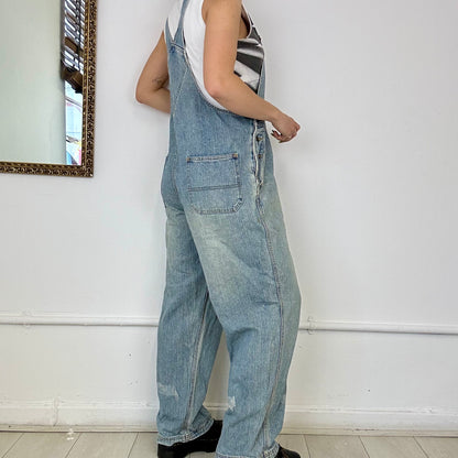 vintage light wash dungarees