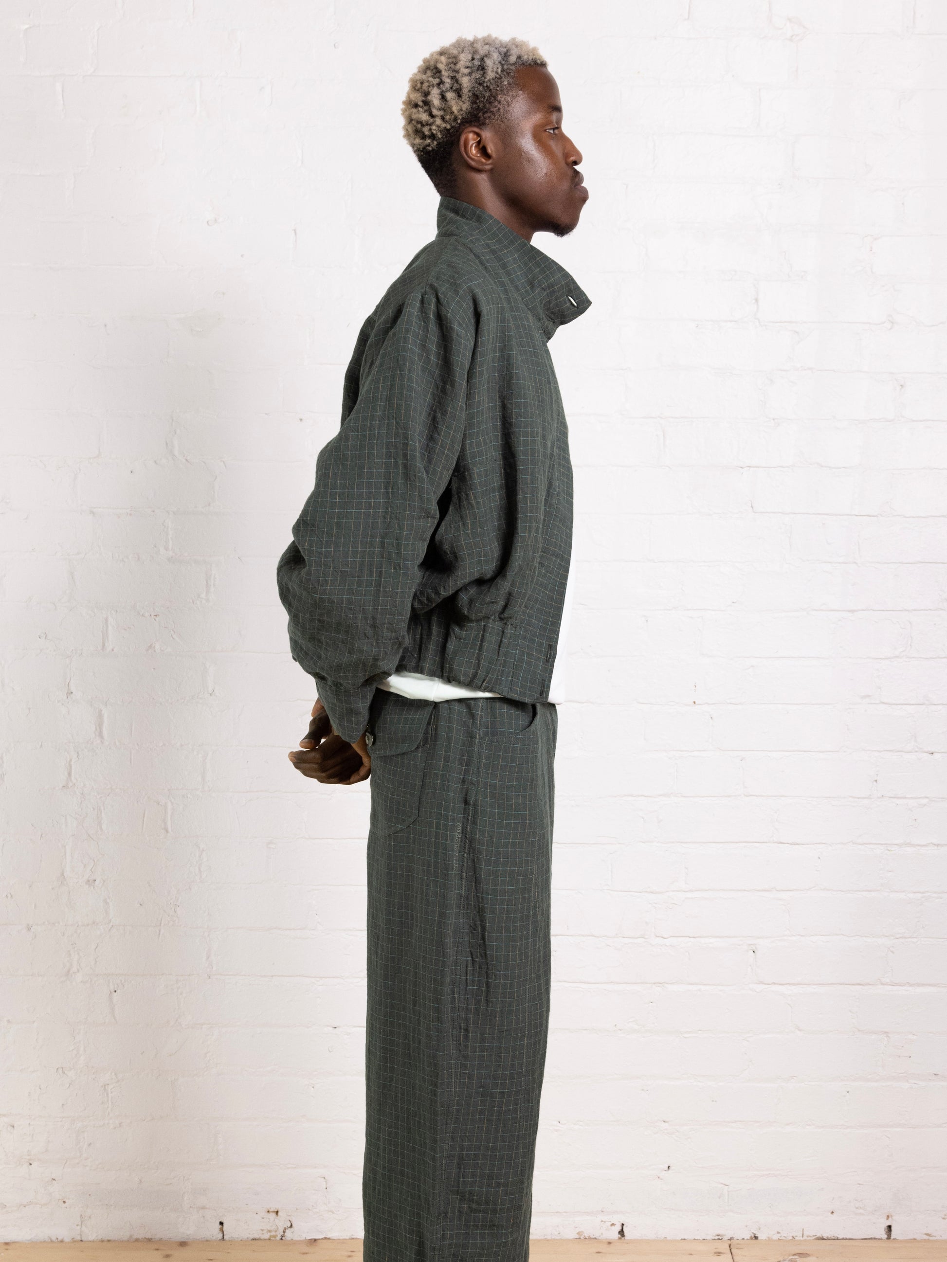 slouch jacket - fern linen