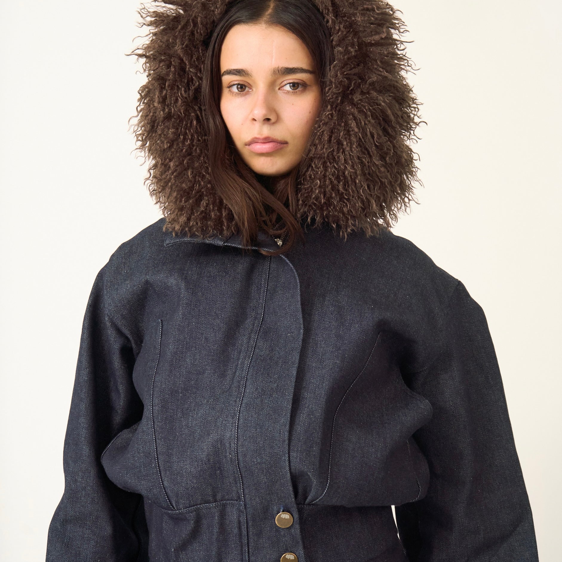 slouch jacket - navy denim