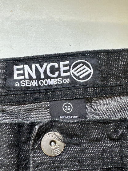 enyce 90's black denim shorts