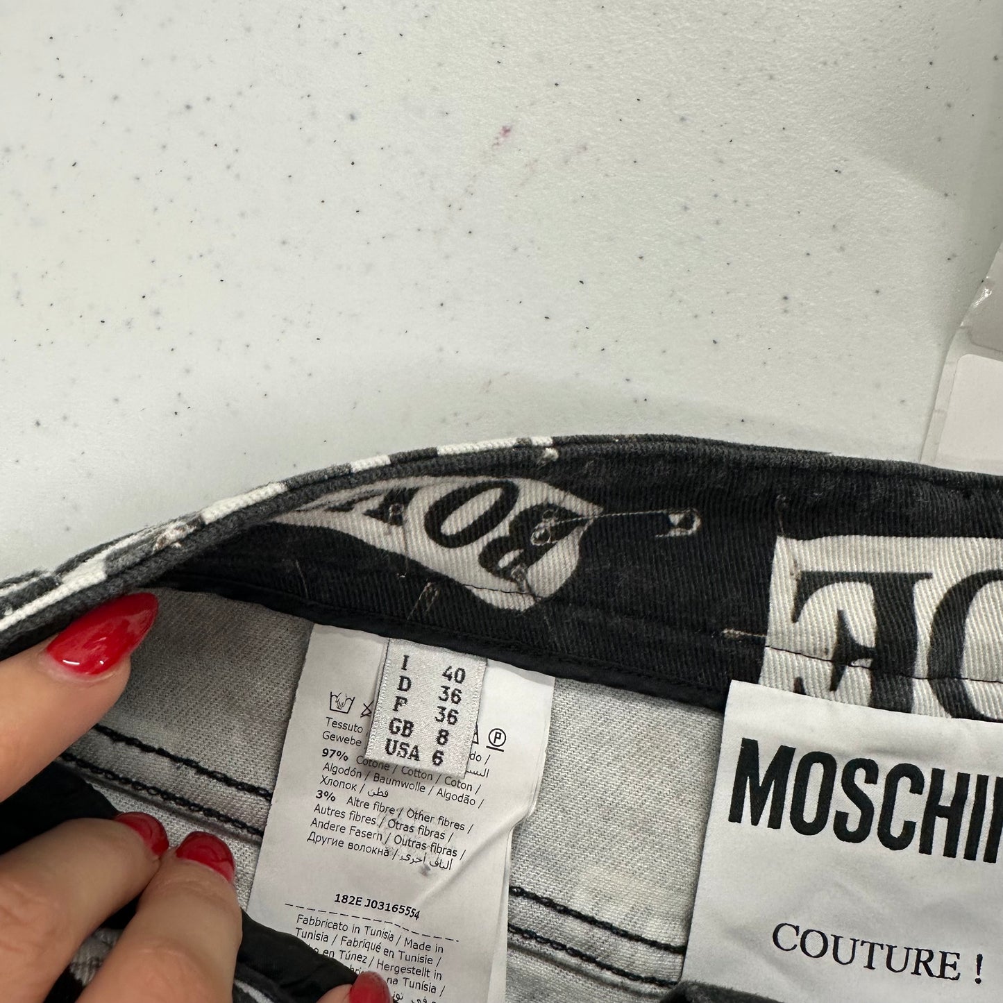 vintage moschino couture graphic print mini shorts