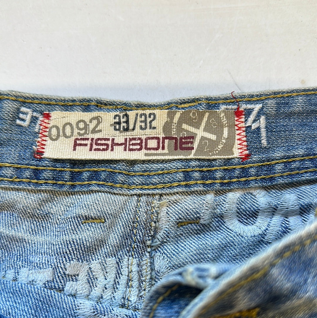 2000's embroidered jeans by fishbone