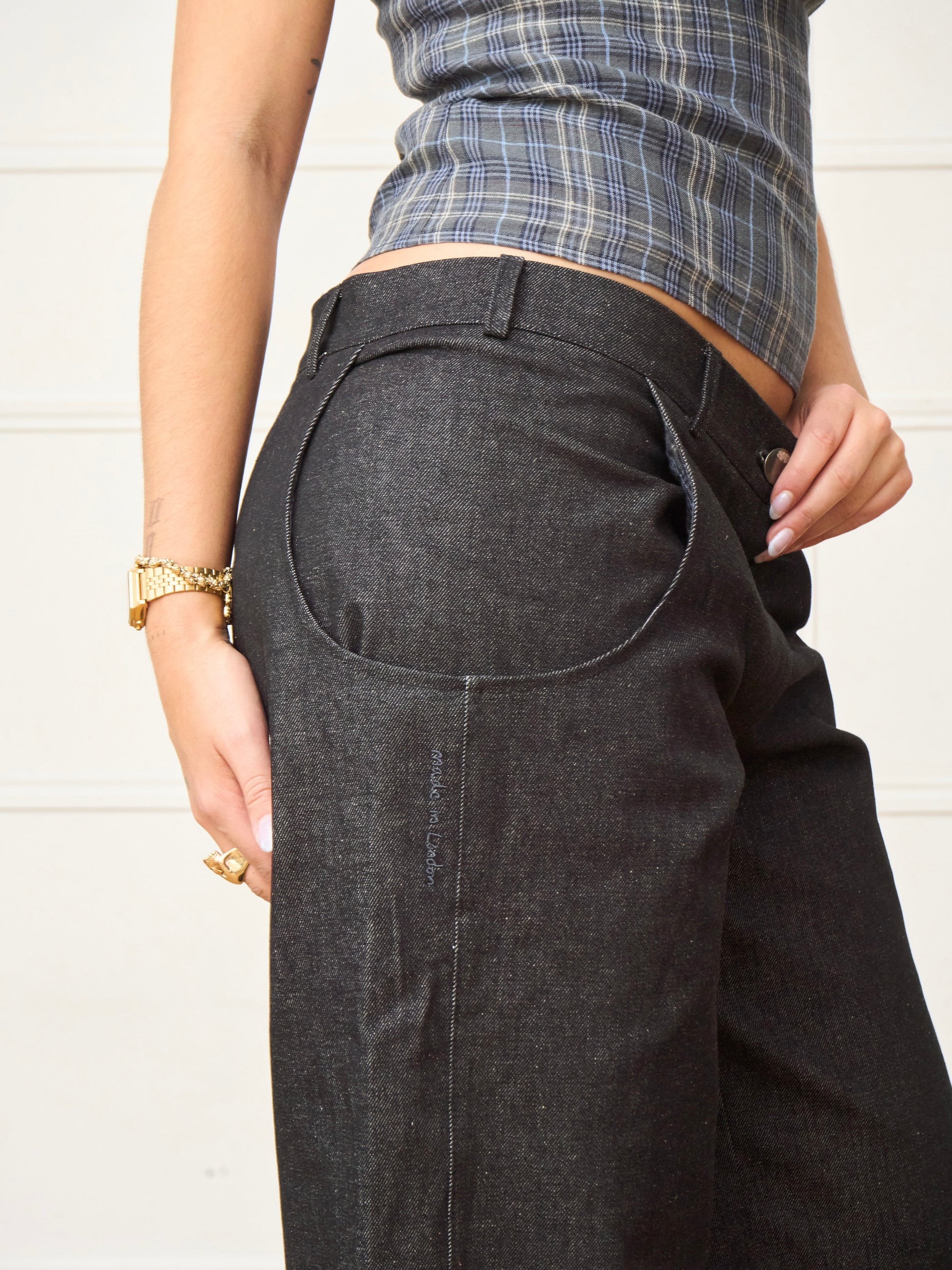 circle jean - dark grey denim