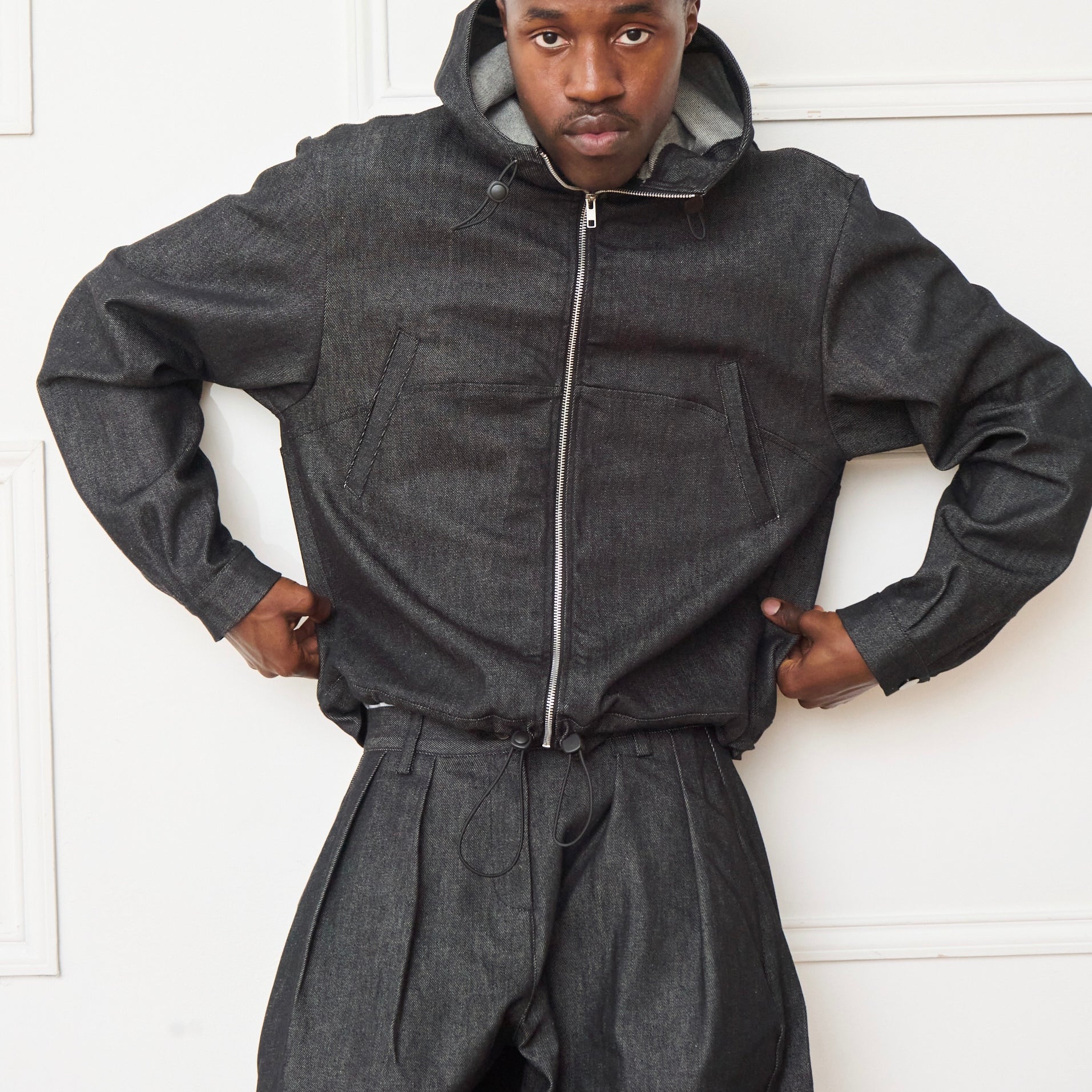 jamie jacket - dark grey denim