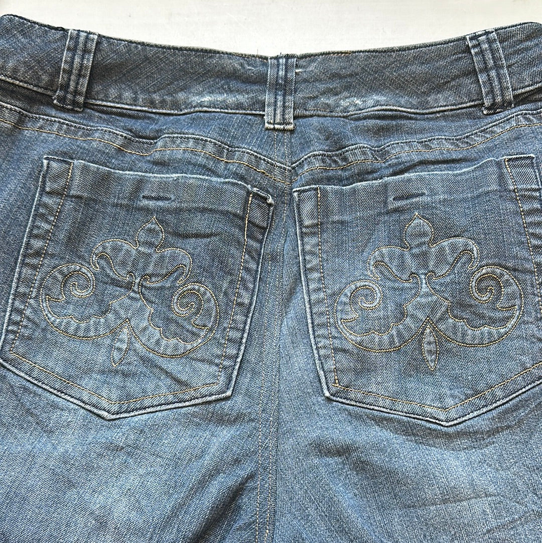 dark wash super baggy jeans