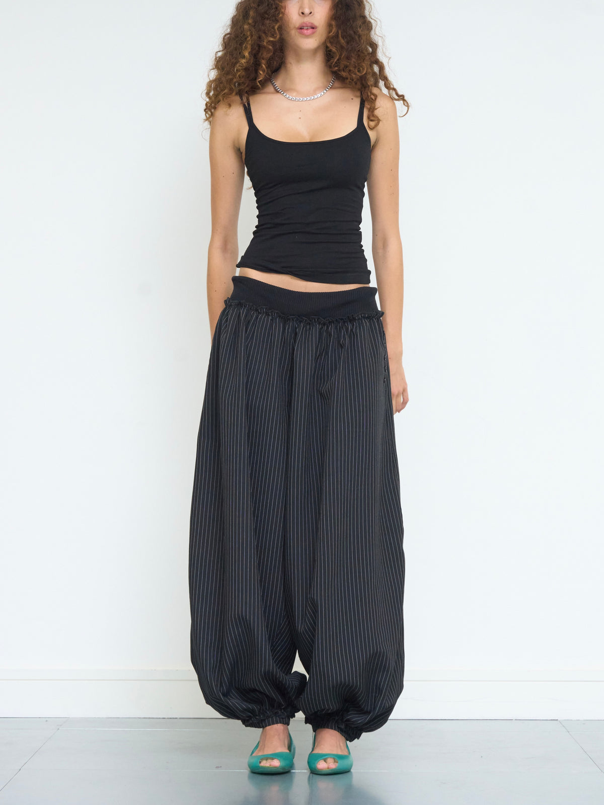 hayley pant - black pinstripe