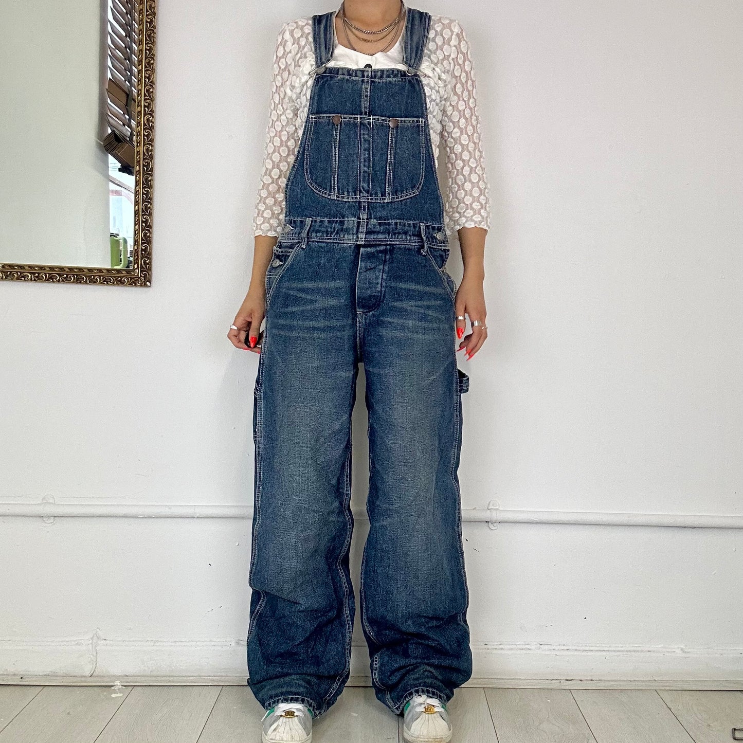 vintage denim dungarees