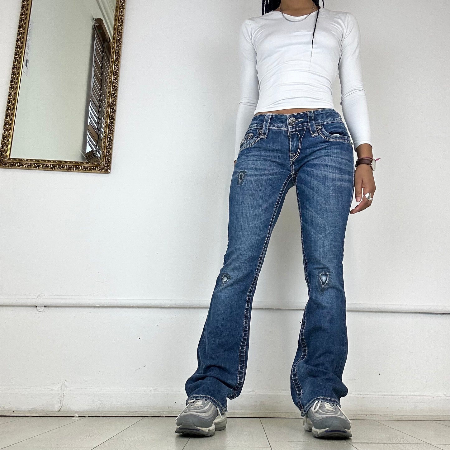 rock revival y2k flared jeans