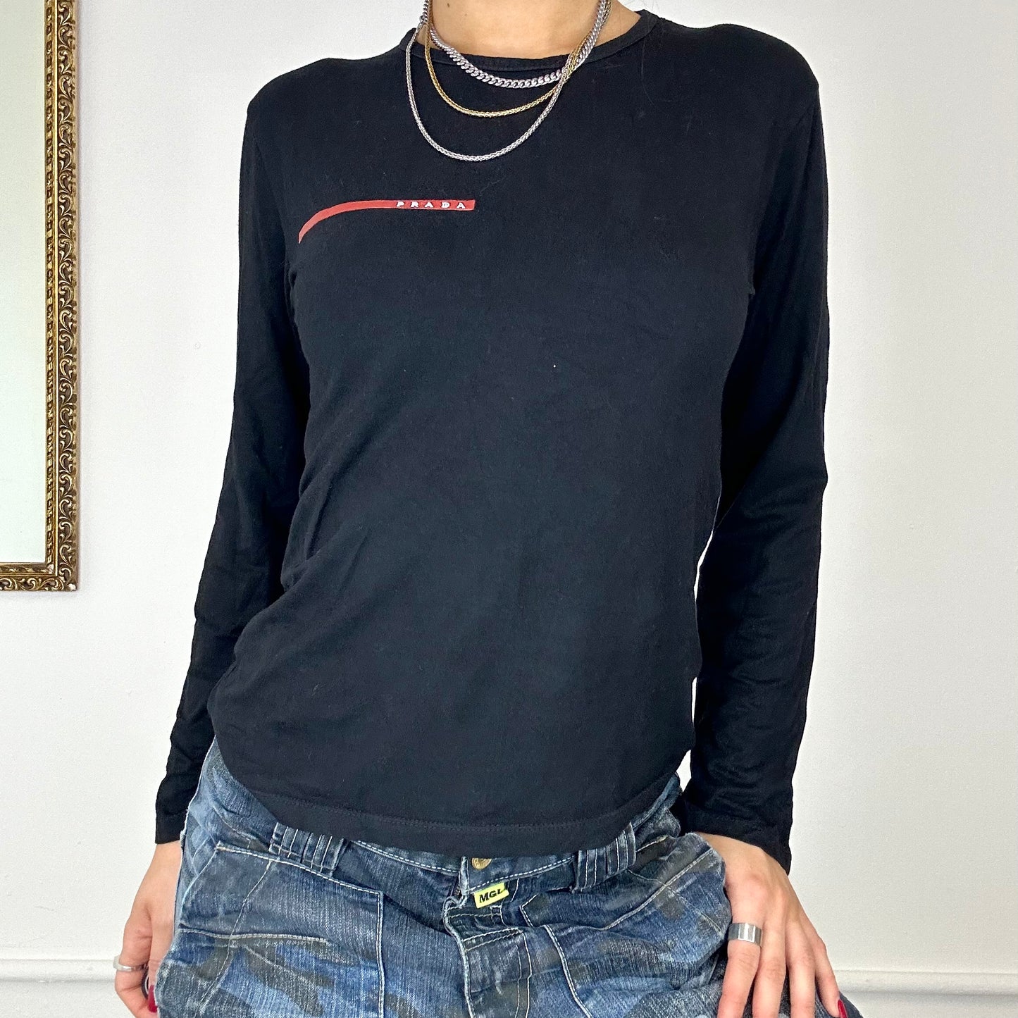 vintage prada long sleeved top