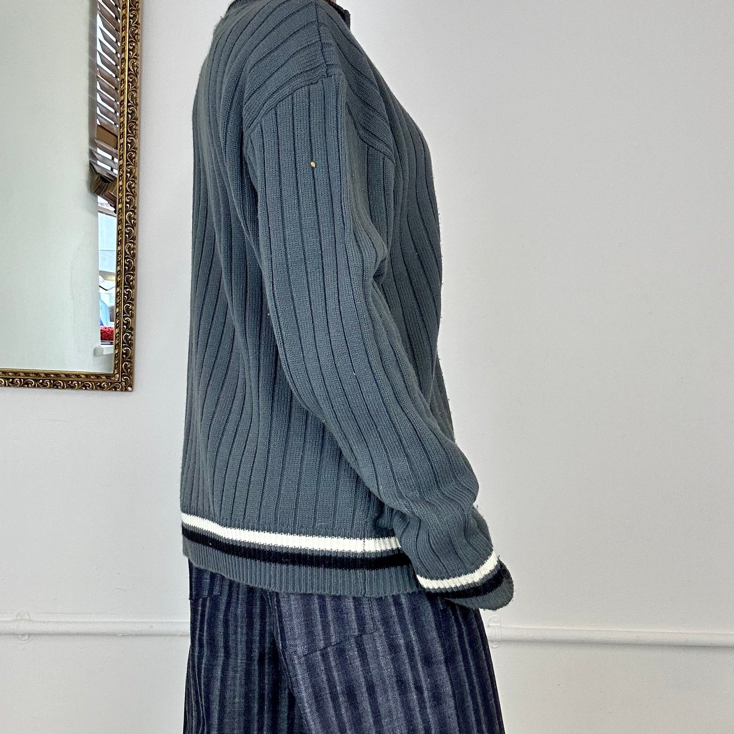 vintage hugo boss zip up knitted jumper