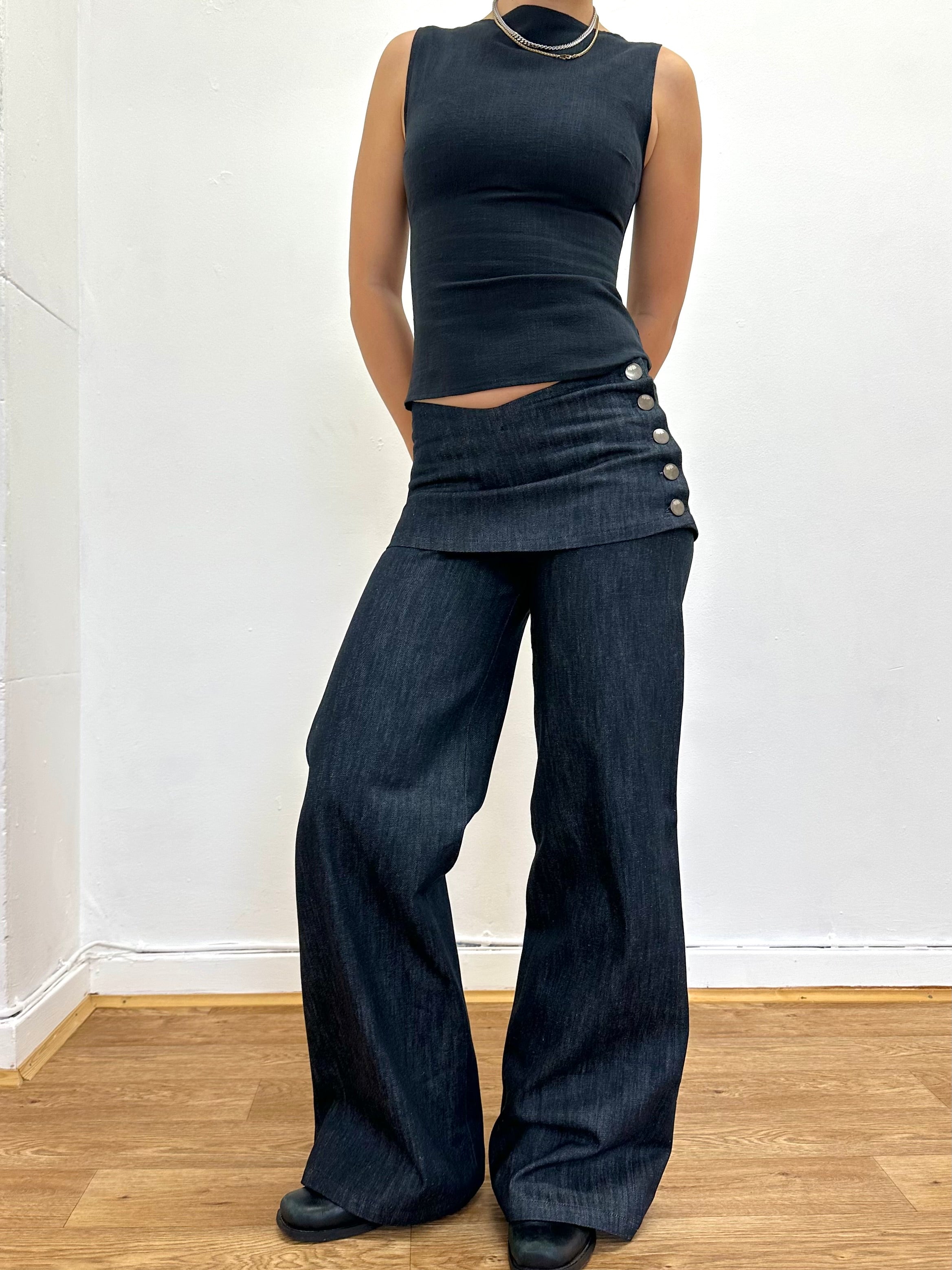 shay trouser - navy denim