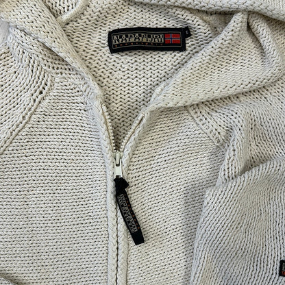 napapijri knitted zip up hoodie