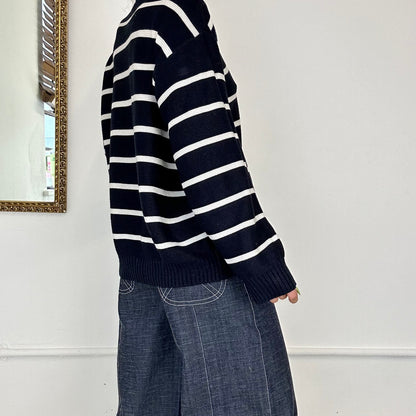 vintage dark navy striped diesel jumper