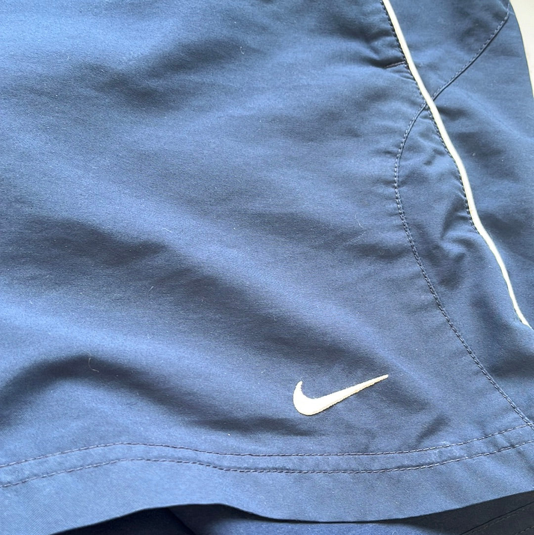 vintage navy nike track shorts