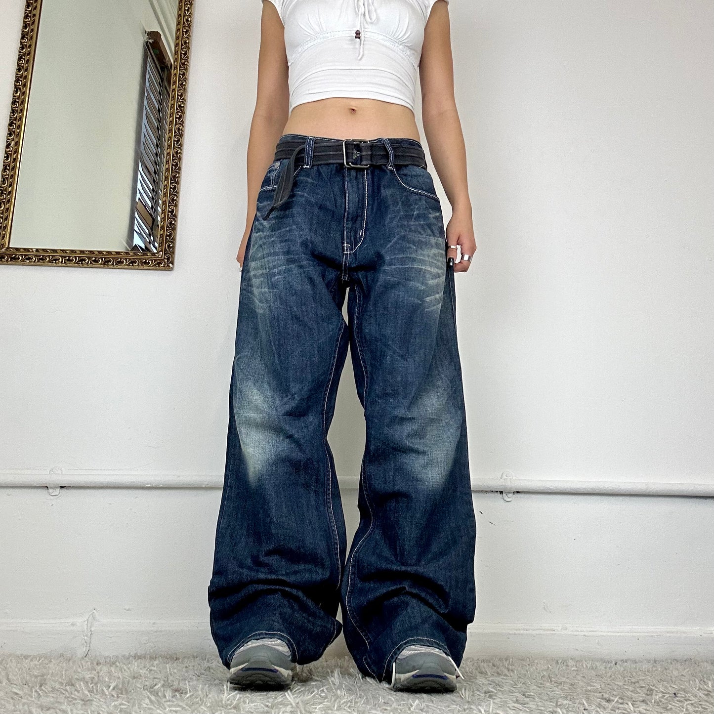 00’s baggy wide leg jeans by helix