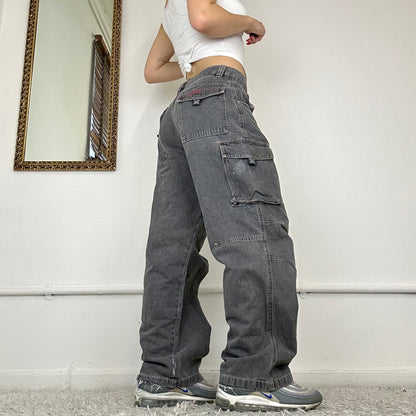 wide leg cargo jeans