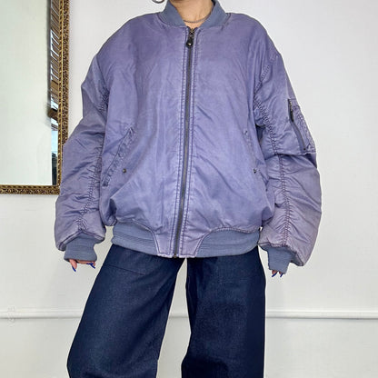 90s lilac bomber jacket