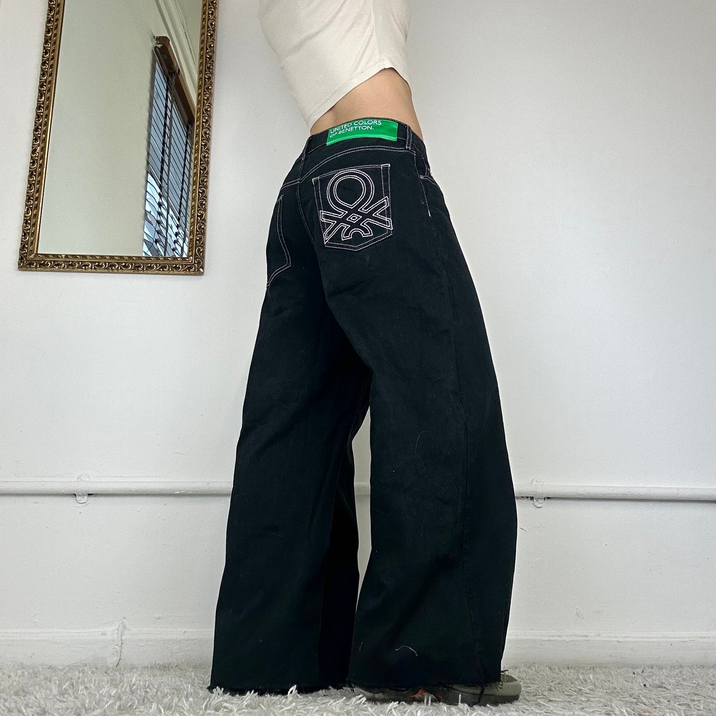 wide leg jeans by united colours of benetton