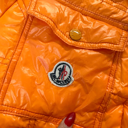 vintage orange moncler down filled puffer coat