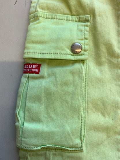 Lime green baggy cargo trousers