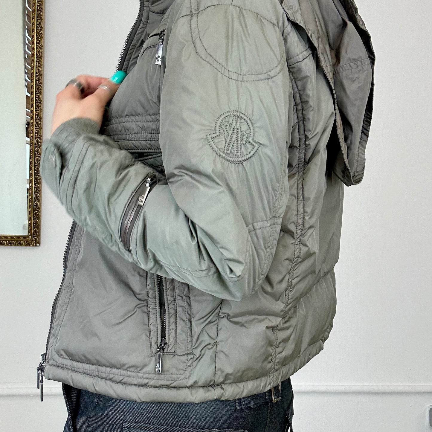 vintage moncler cargo puffer coat