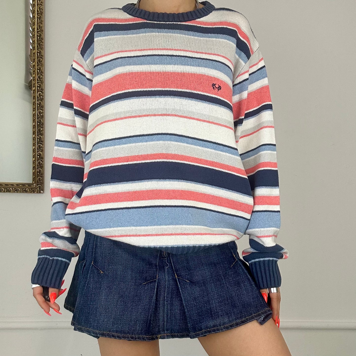 colourful stripped jumper