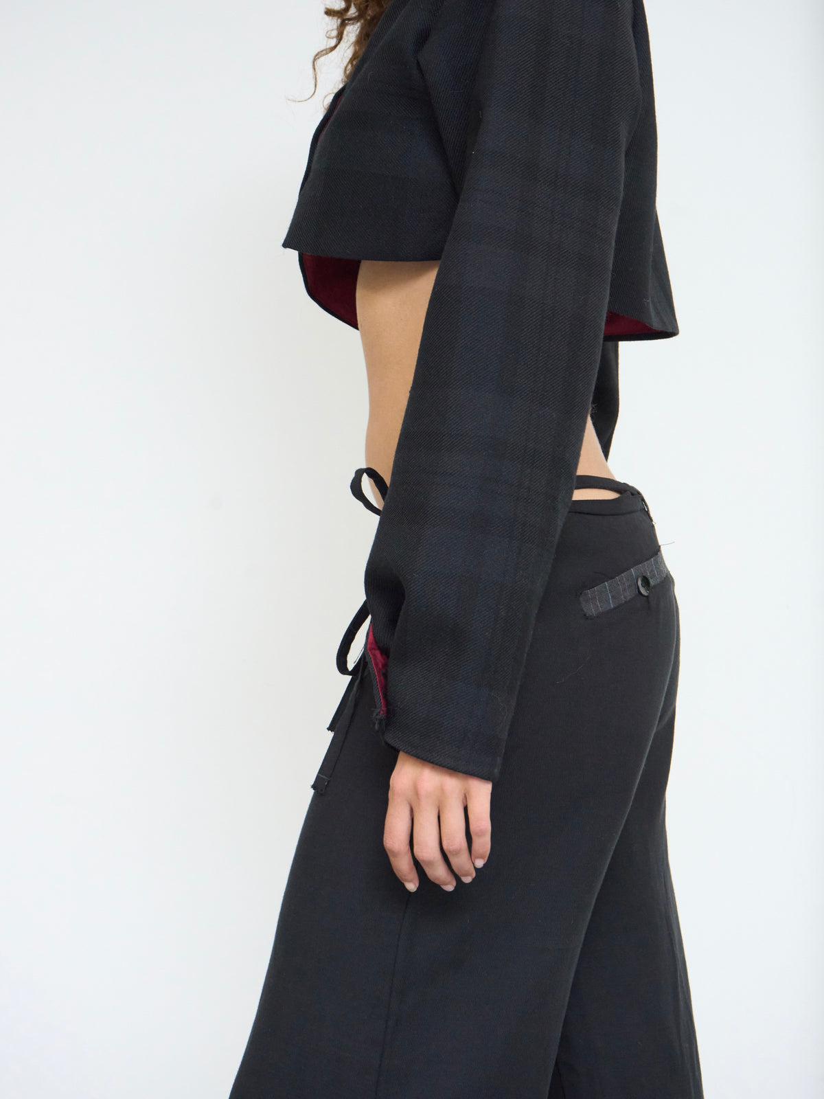halo bolero jacket - black wool