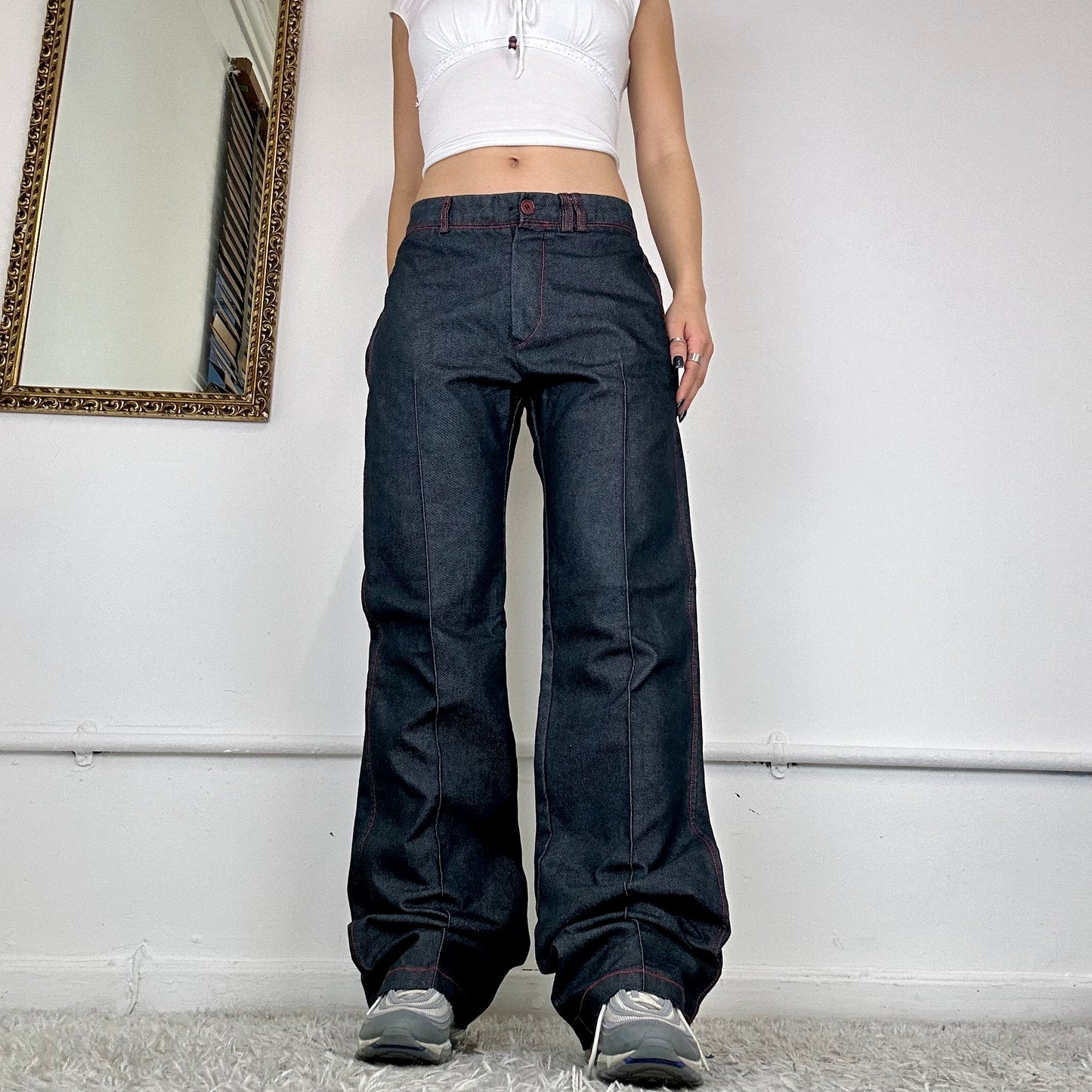 00s dark wash baggy jeans