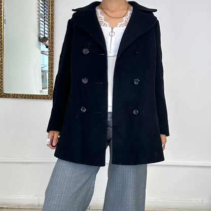 wool double breasted trench coat