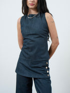 charlie top - navy denim
