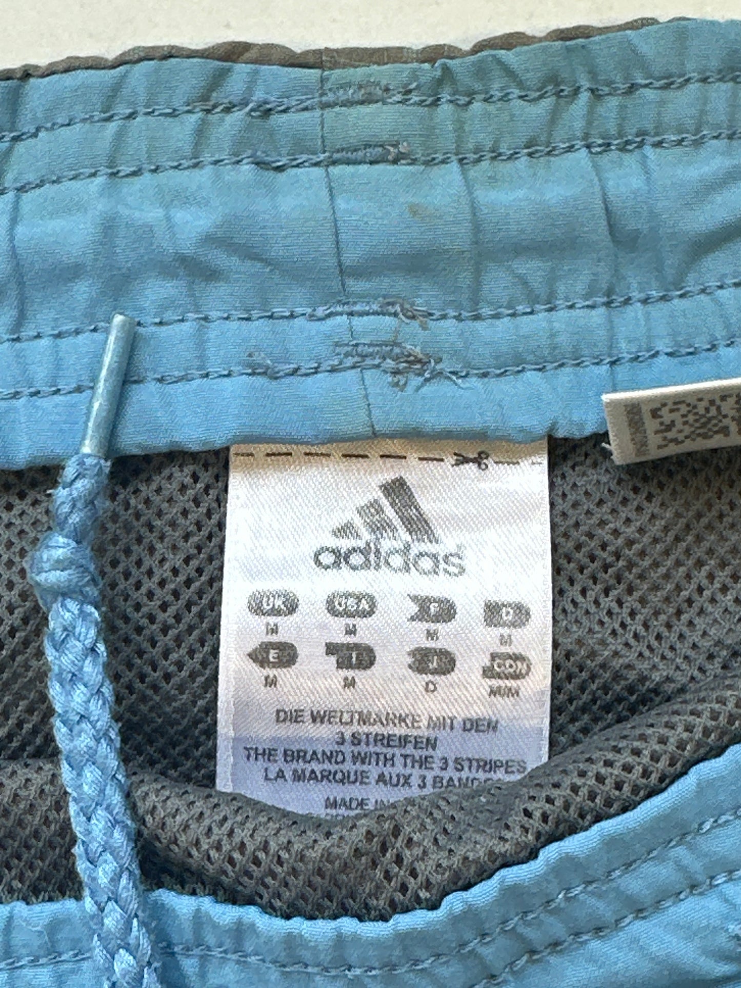 vintahe grey checkered adidas shorts