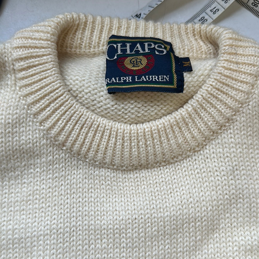 vintage cream ralph lauren knit jumper