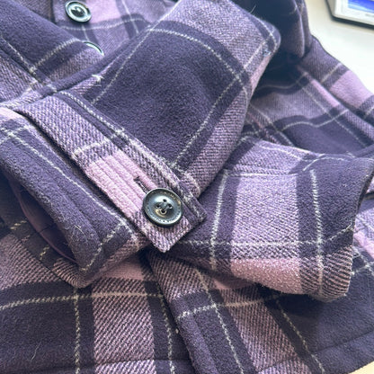 2000s checkered button up coat