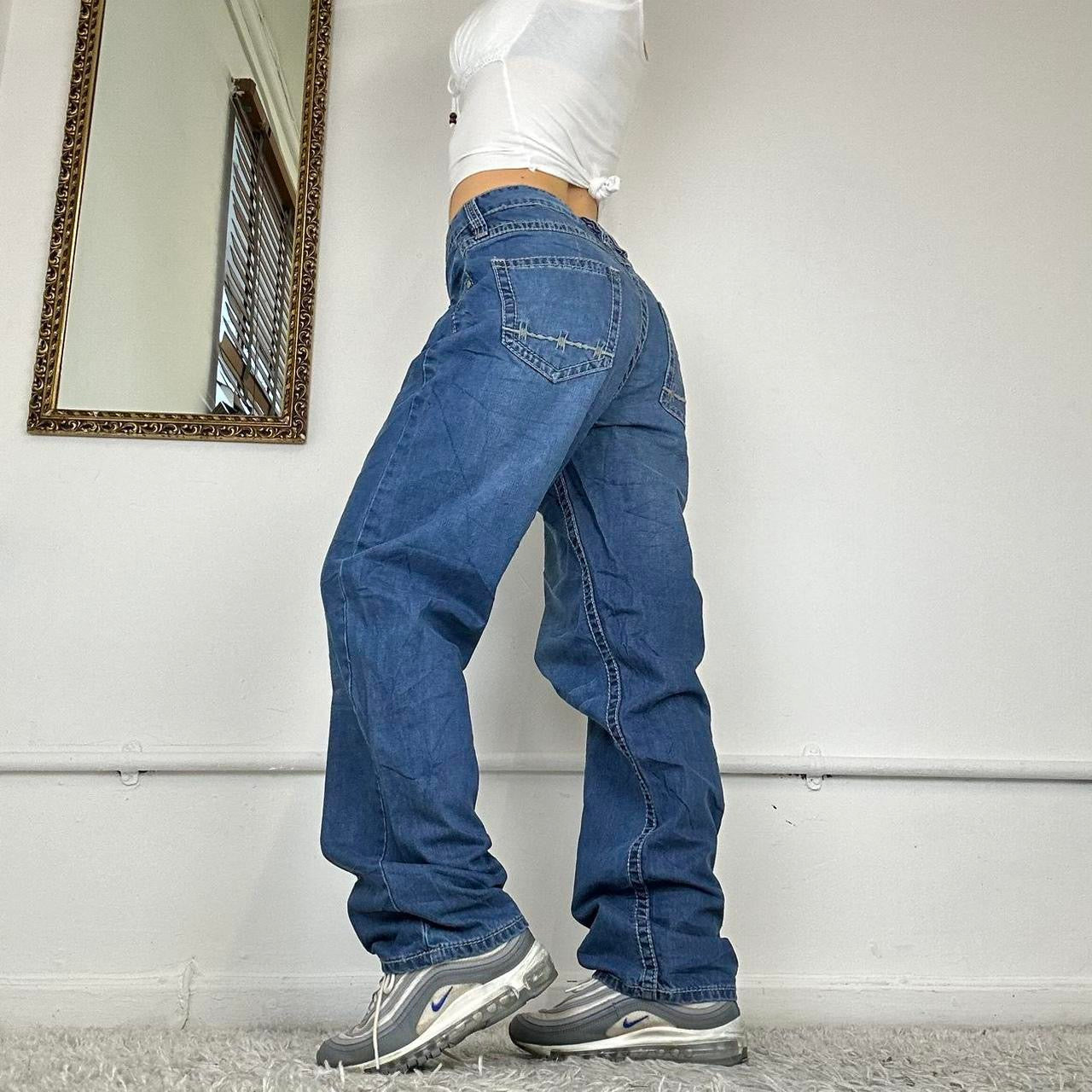 wide leg cargo jeans