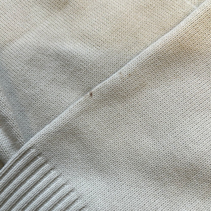 vintage cream striped knitted lacoste jumper