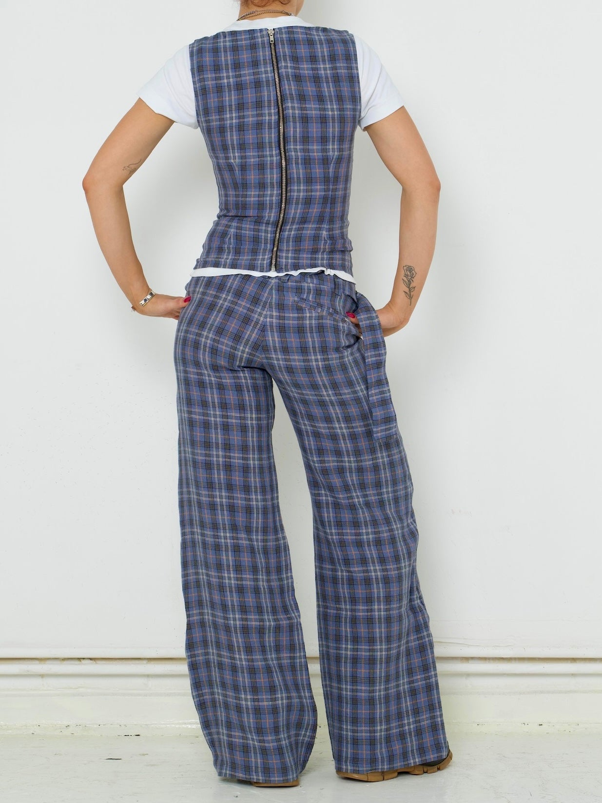 Römerhose - Leinen in Kieselsteinoptik