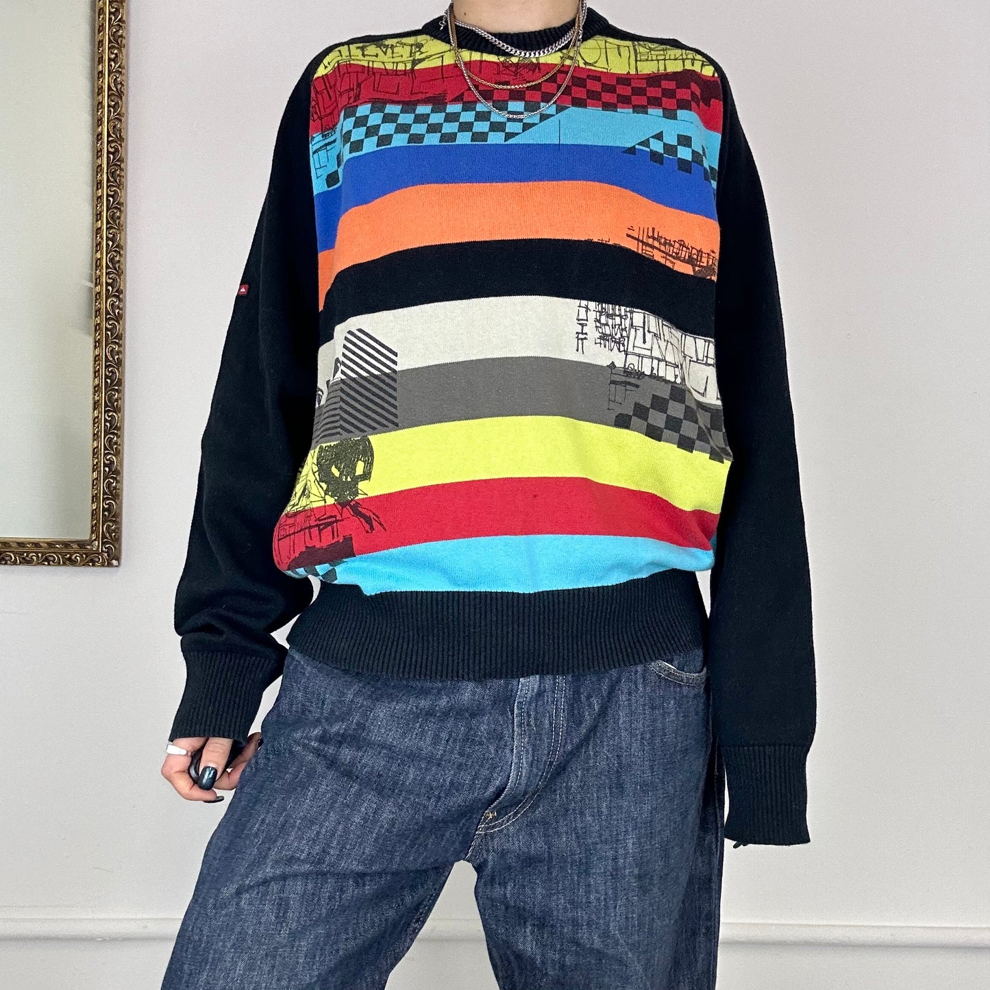 quiksilver multicoloured knit jumper