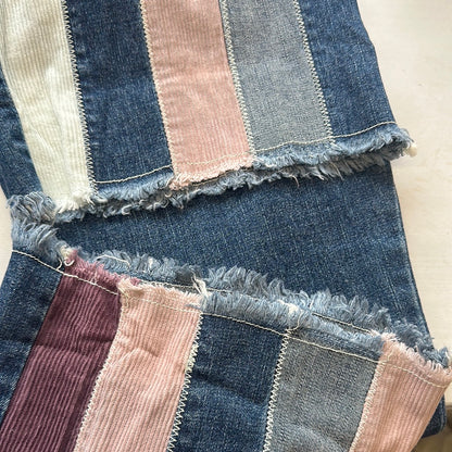 2000’s striped flared jeans