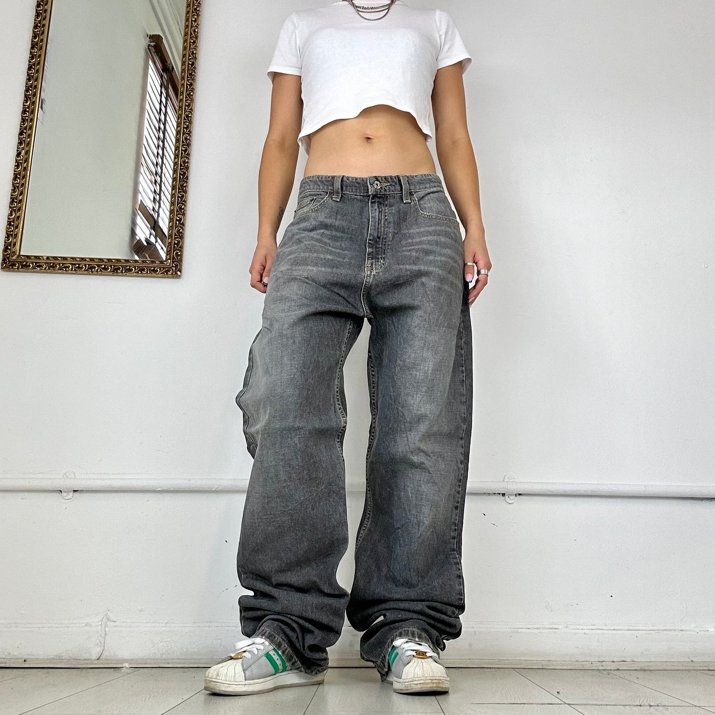 90's grey baggy jeans by polo Ralph lauren